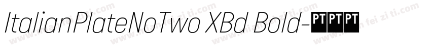 ItalianPlateNoTwo XBd Bold字体转换